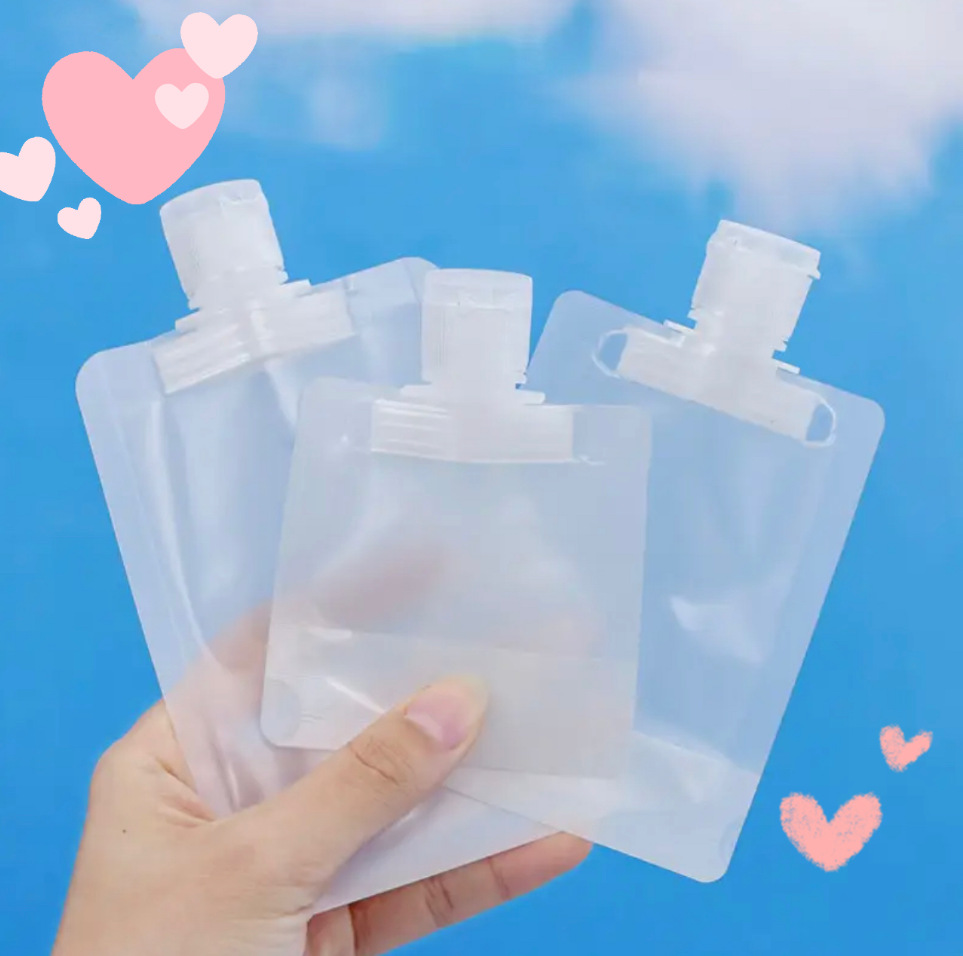 Liquid Refill Bag Flip-Top Self-Standing Spout Bag Travel Portable Refill Bag Lotion Refill Bag Sample Bag Available for Wholesale