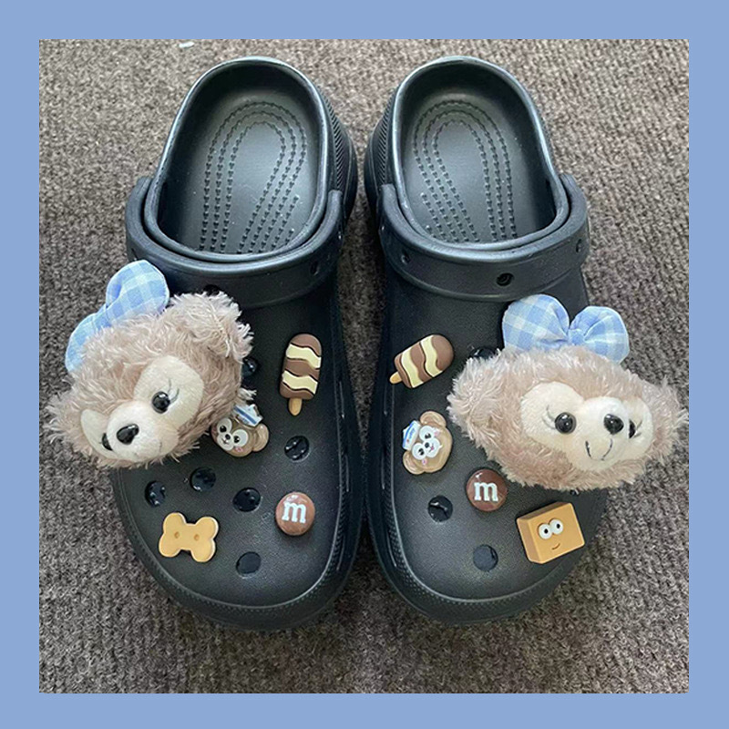 New Croc Shoes Accessories Shoes Flower Shoe Buckles Cute Stuffed Cartoon DIY Buckle Accessories Decorative Little Red Book Same Style
