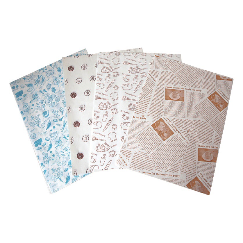 Sandwich Wrapping Paper, Oil-Absorbing Burger Paper, Coated Paper, Air Fryer Baking Oil Paper, Customizable and High Temperature Resistant