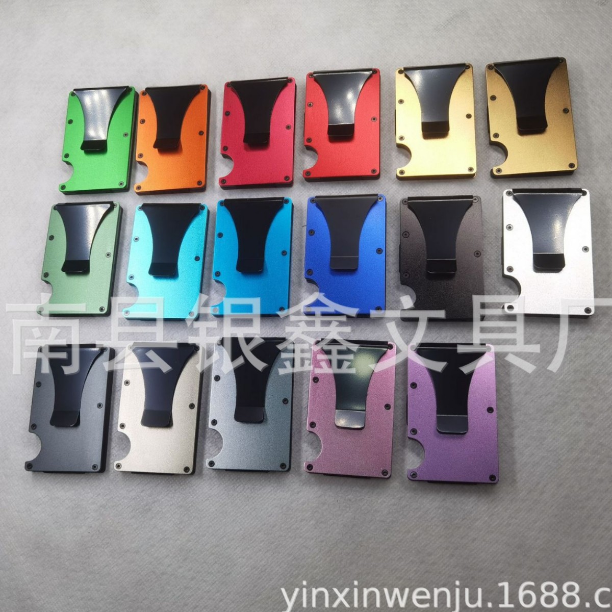 Picture of Factory Hot Sale RFID Multifunctional Carbon Fiber Wallet Credit Card Anti-theft Brush Metal Card Holder Business Card Holder