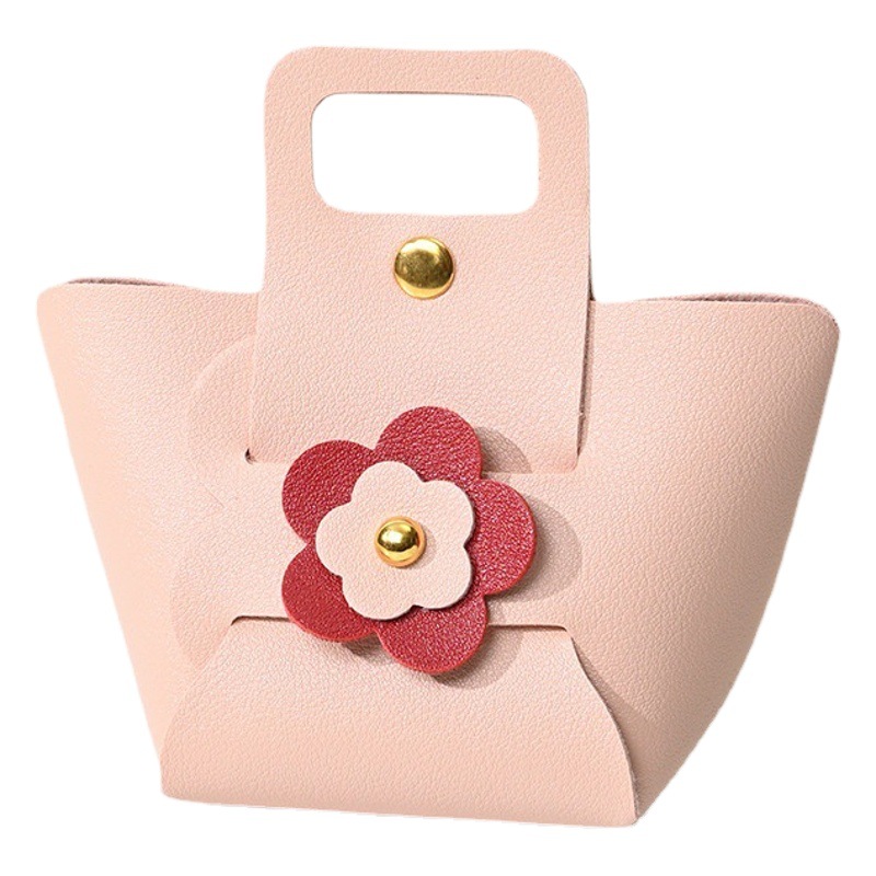New portable small leather bag candy box exquisite small flower small red book explosion sugar bag bridesmaid best man return gift