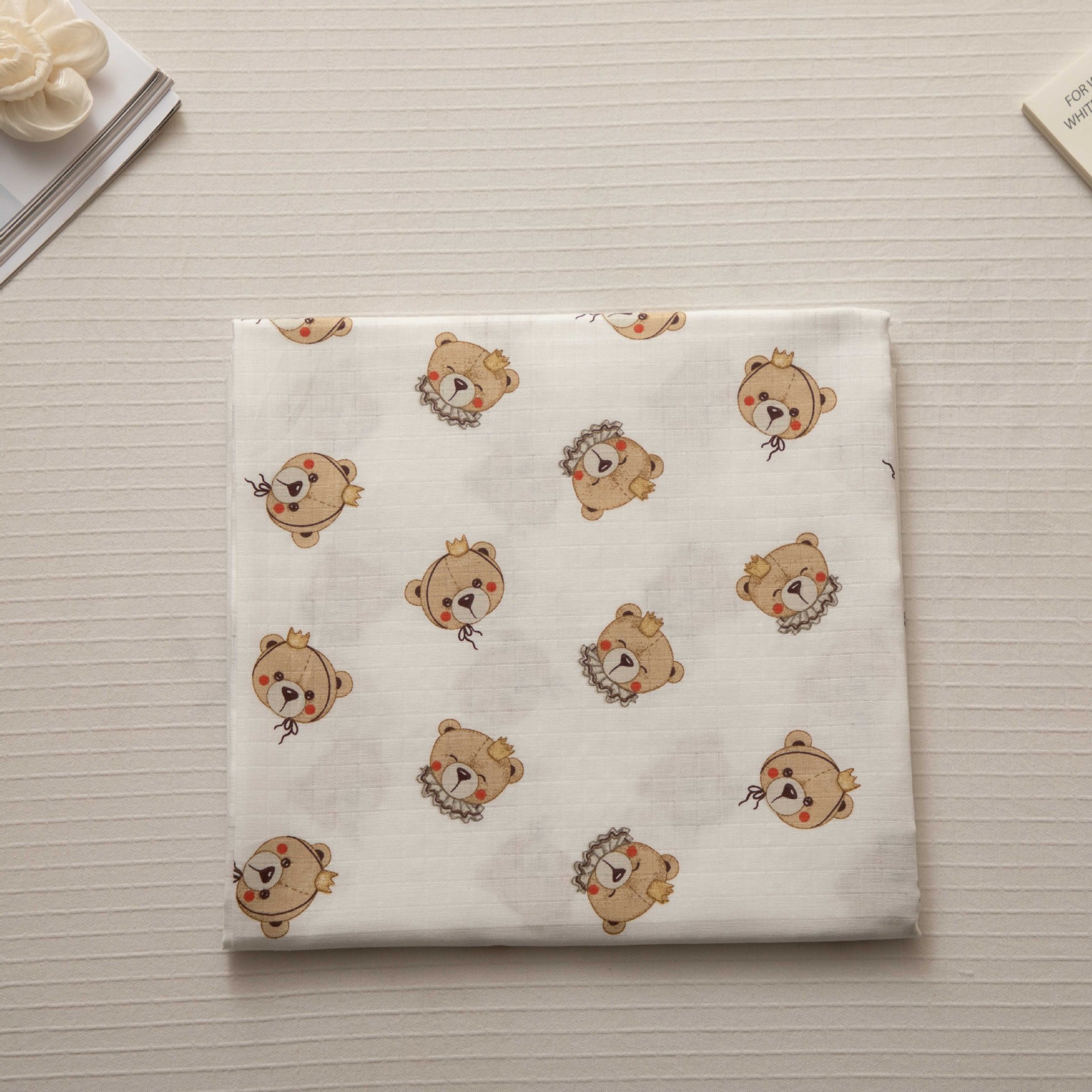 Factory Wholesale Infant and Child Type a Pre-Shrunk 110*90 Non-Fluorescent Plain Weave 40 Count Combed Muslin Double Layer Cotton Gauze