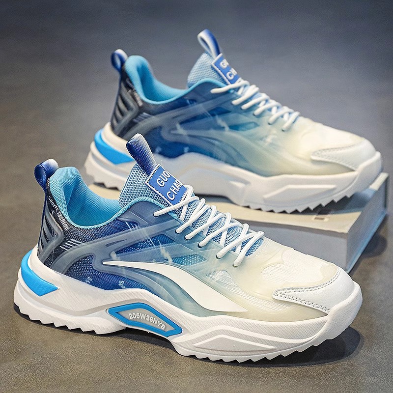 2024 Spring New Versatile Casual Fashion Thick-Soled Dad Shoes Student Running Sneakers Trendy Breathable Men's Shoes