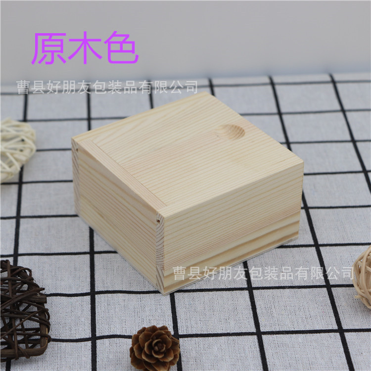 Picture of Handmade soap wooden box Pine pull-out lid box small wooden box order wooden gift box earphone soap Pine Box Wholesale