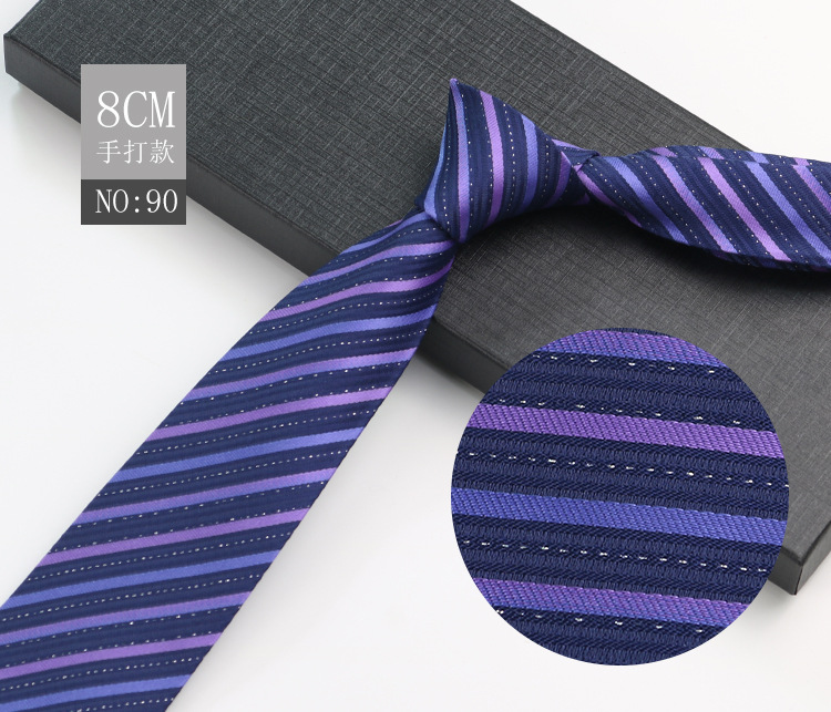 Picture of Men's Tie Business Shirt Stripesd Security Professional Formal Wear Wholesale Plus Logo Manufacturer 8cm Hand-Made
