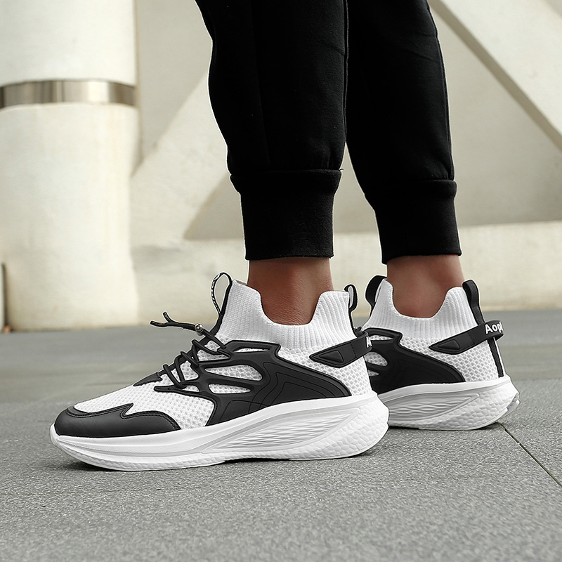 New Cross-Border Large Size Panda Running Shoes for Men, Panda Sports Casual Shoes, Men's Shoes, Lightweight Thick-Soled Breathable Mesh Shoes