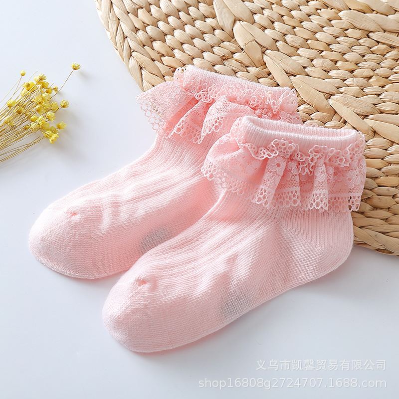 Picture of New Children's Lace Socks Spring and Summer Baby's Mesh Children's Socks Girls Lace Dance Socks Korean Fashionable Women's Socks