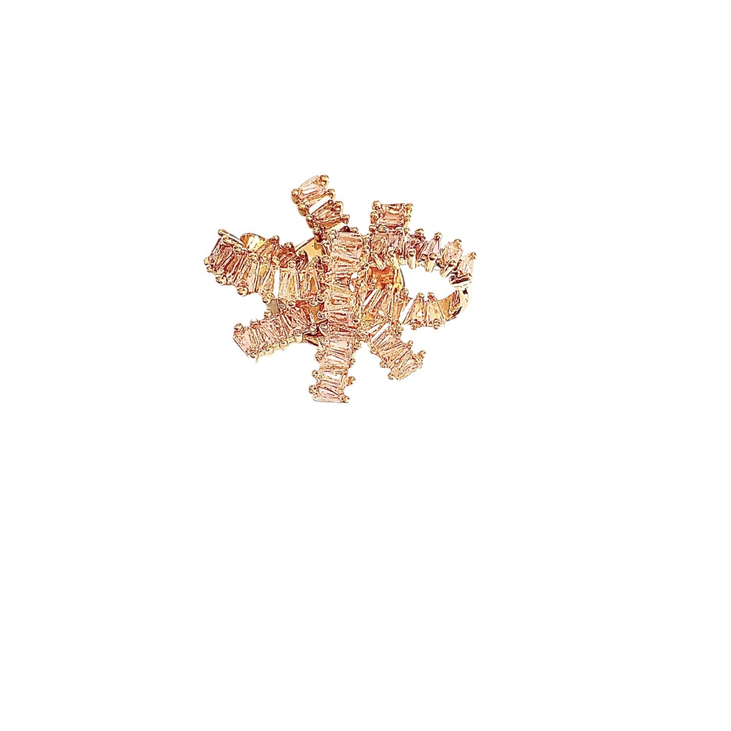 Picture of New Petal Geometric Gradient Zircon Anti-Light Brooch Diamond-Set Shiny All-Match Fashionable Luxury Accessories Women