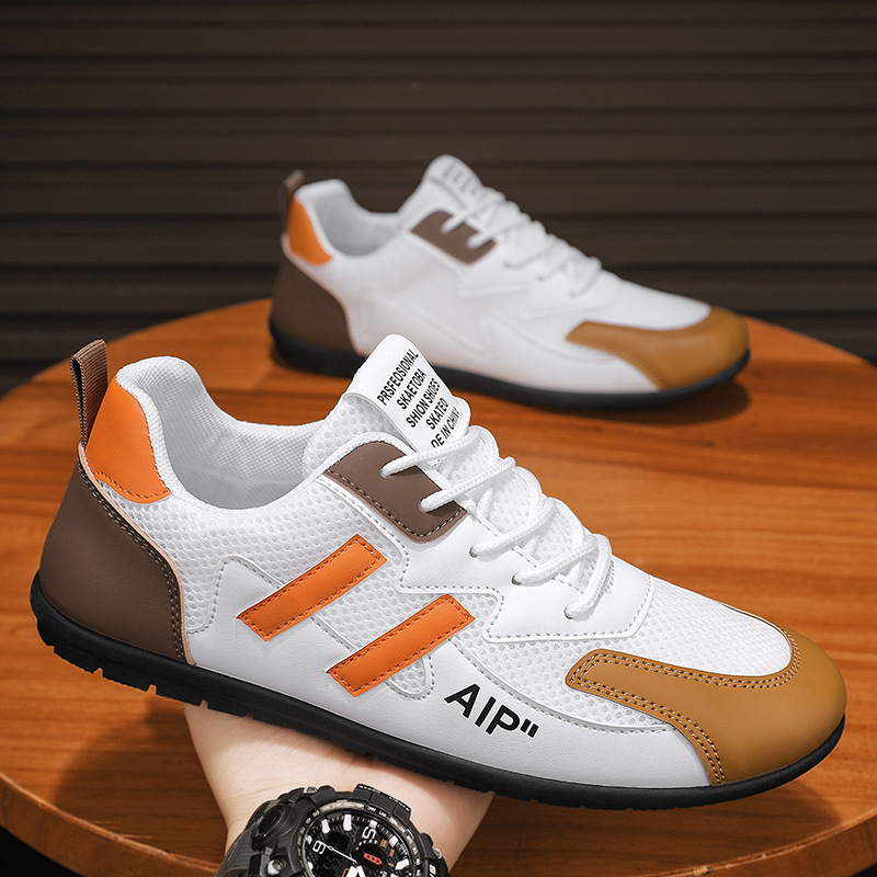 Round-Toe Beanie Shoes, Spring Men's Mesh Breathable Driving Shoes, Comfortable Low-Cut Versatile Casual Shoes, Slip-On Men's Shoes
