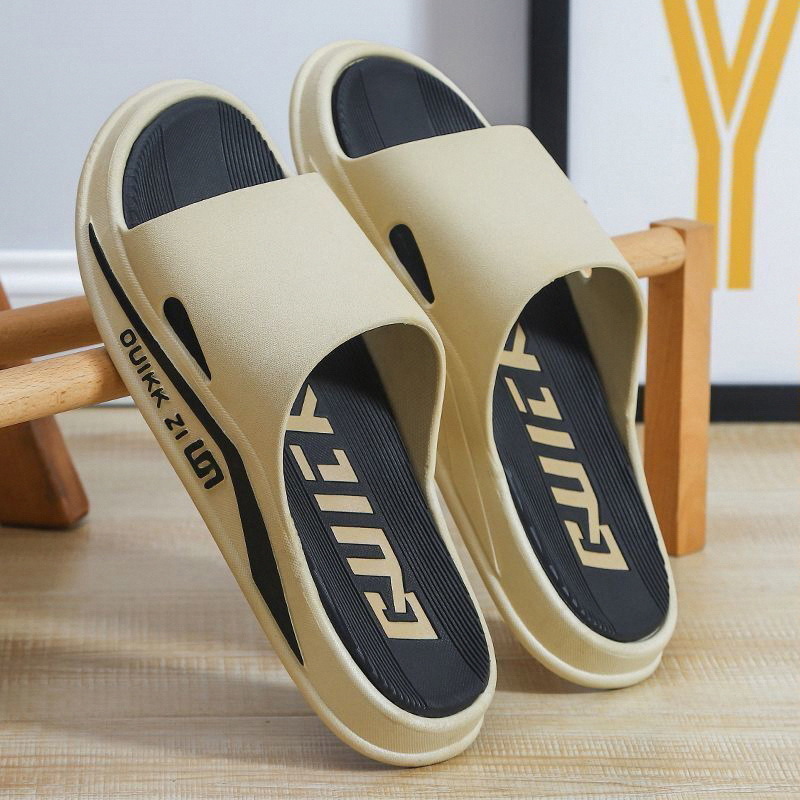 Picture of Slippers men's outer wear platform indoor home odor and non-slip home bath couple sandals women summer