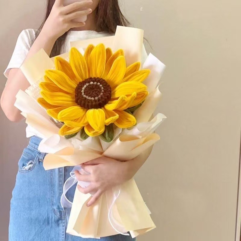 Sunflower Bouquet Twist Stick Hand-Woven DIY Material Package Won the First Prize and Gave Creative Gifts to Classmates and Friends