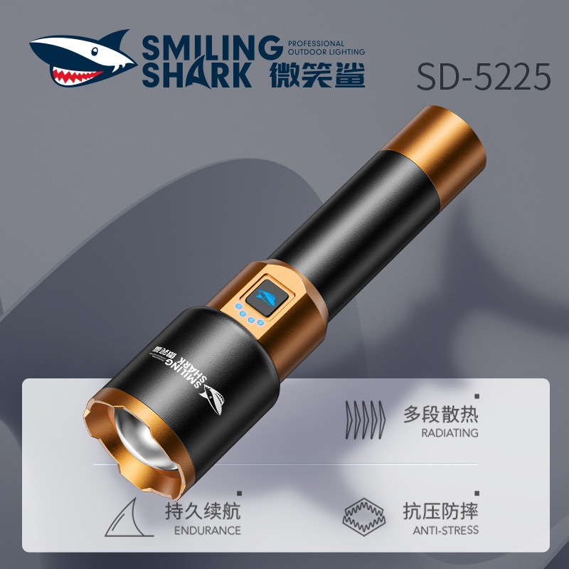 Zoom Long-Range White Laser Flashlight Outdoor High-Brightness Aluminum Alloy Flashlight with Electric Display Multi-Level Adjustment Flashlight