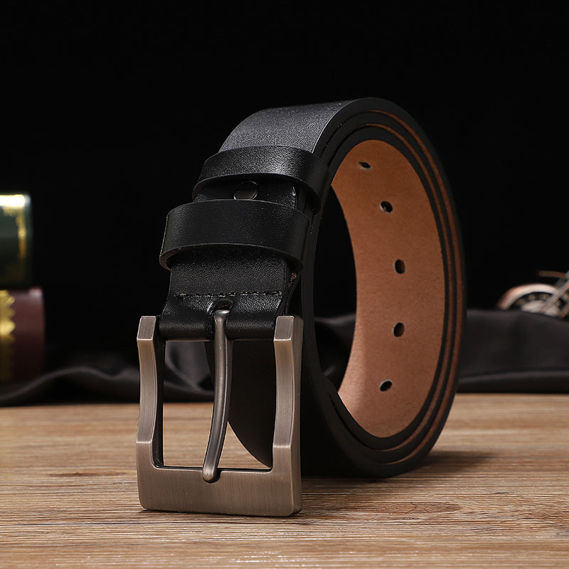 Picture of New belt leather men's belt real cowhide belt casual Joker men's pin buckle belt manufacturers wholesale