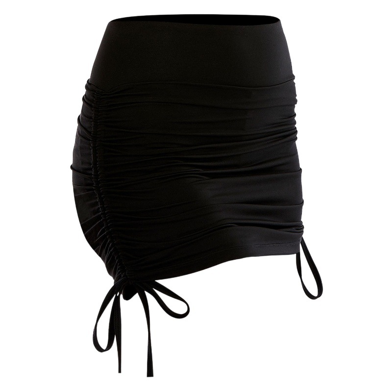 Amazon Outdoor Running Quick-Drying Drawstring Hip Sports Skirt Fitness Yoga Skirt Badminton Tennis Skirt Fashion