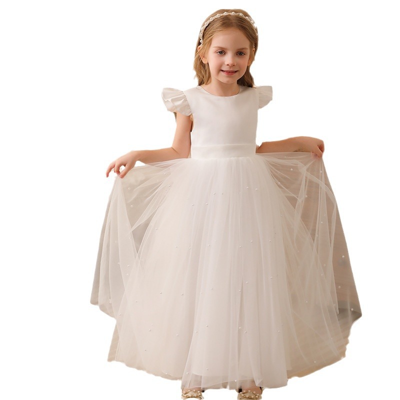 Picture of Amazon Children's Dress High-end Big Bow Mesh Princess Dress Girls Piano Performance Dress dress