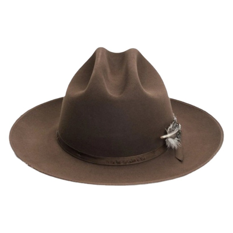 Cross-border Amazon EBAY Hot Wool Western Cowboy Hat Knights Hat Retro Breathable Sunshade Wool Hat