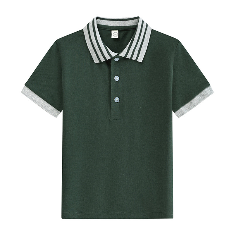 Picture of kids Children's T-shirt Long Sleeve Cotton White Lapel Polo Shirt for Boys and Girls Elementary School Students Middle and Large Children's School Uniform
