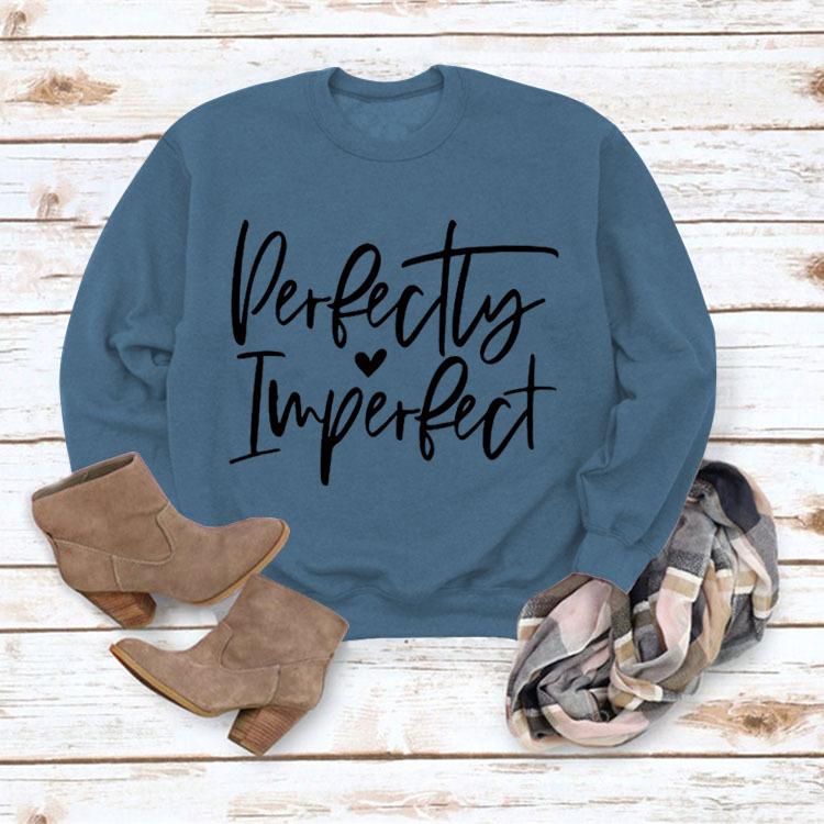 Picture of Amazon Wish Cross-Border Autumn and Winter Fashion Perfect Imperfect Letter Print Women's Sweatshirt