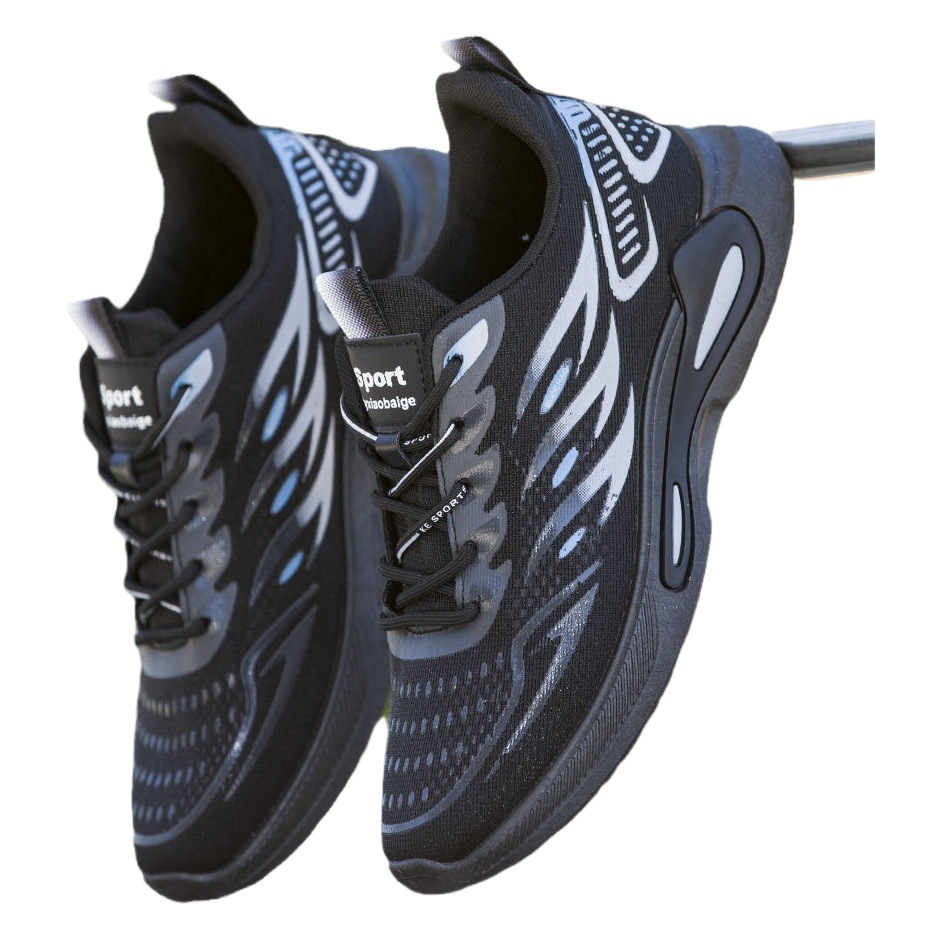 Autumn Men's Shoes 2025 New Fashion Trendy Fly-Knit Breathable Sports Casual Shoes Student Soft-Soled Comfortable Running Shoes