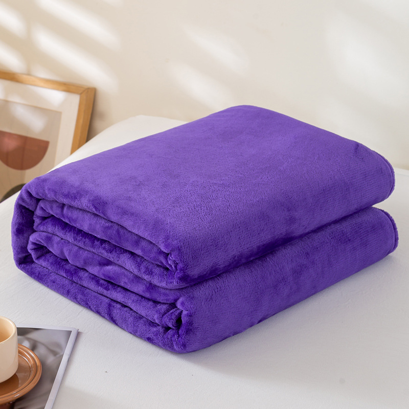 Picture of Foreign Trade Cross-Border Solid Color Flannel Blanket Summer Sofa Nap Blanket Coral Velvet Sheets Gift Blanket Wholesale