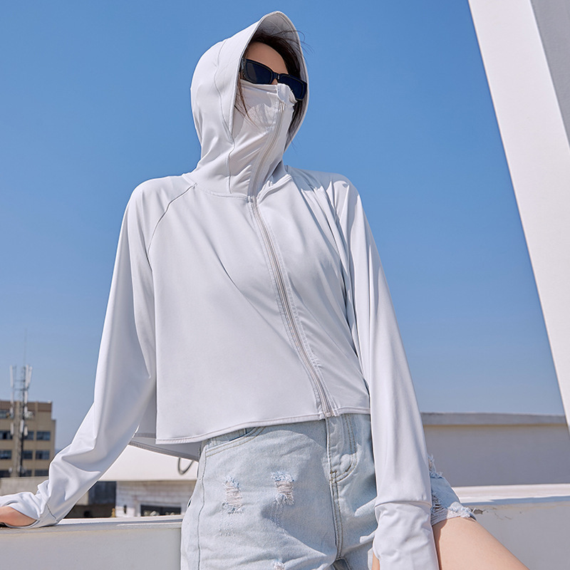Picture of Women's Sunscreen Clothing 2025 New Summer Thin Anti-ultraviolet Breathable Ice Silk Sunscreen Clothing Blouse Short Jacket