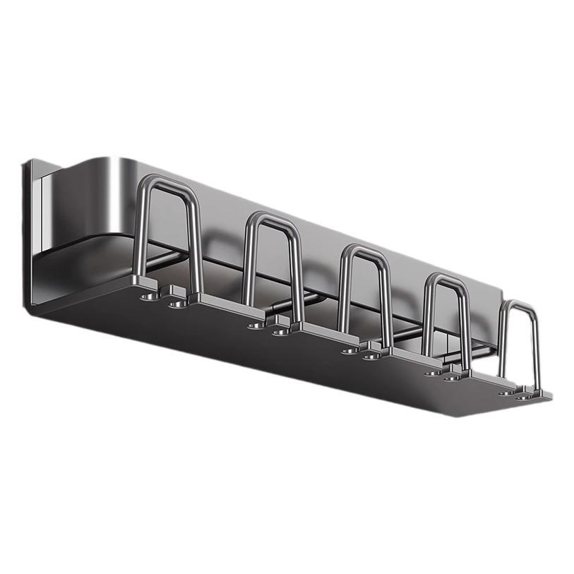 Picture of Toothbrush Storage Rack Non-Punch Brush Cup Mouthwash Cup Rack Wall-Mounted Bathroom Household Toothware Hanger