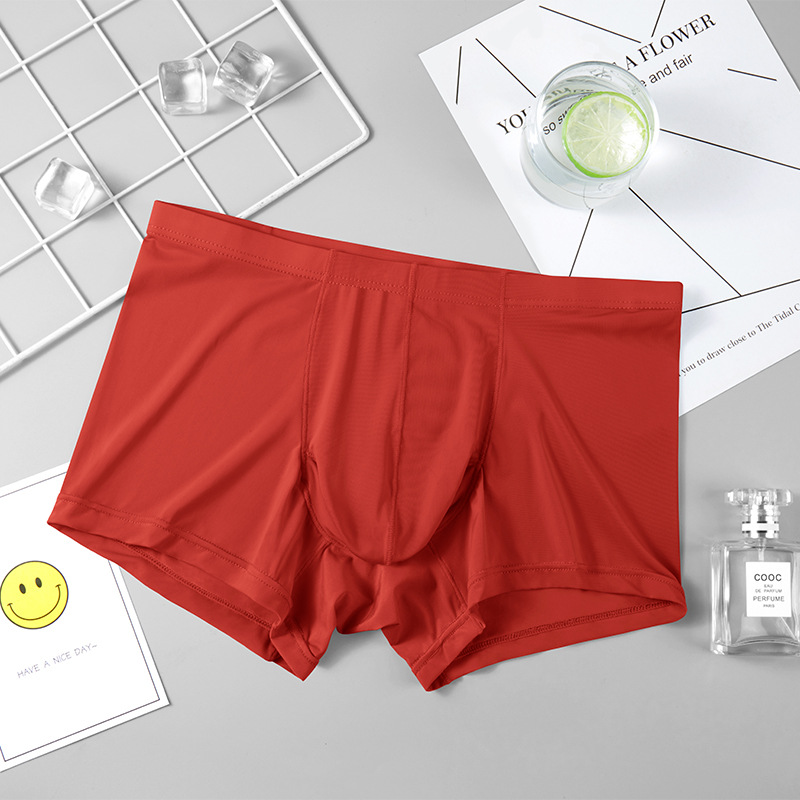 Picture of Clearance Summer Ice Silk Detachable Men's Underwear Ultra-Thin Fully Transparent Quick-Dry Elephant Trunk Boxer Briefs Breathable Quick-Dry