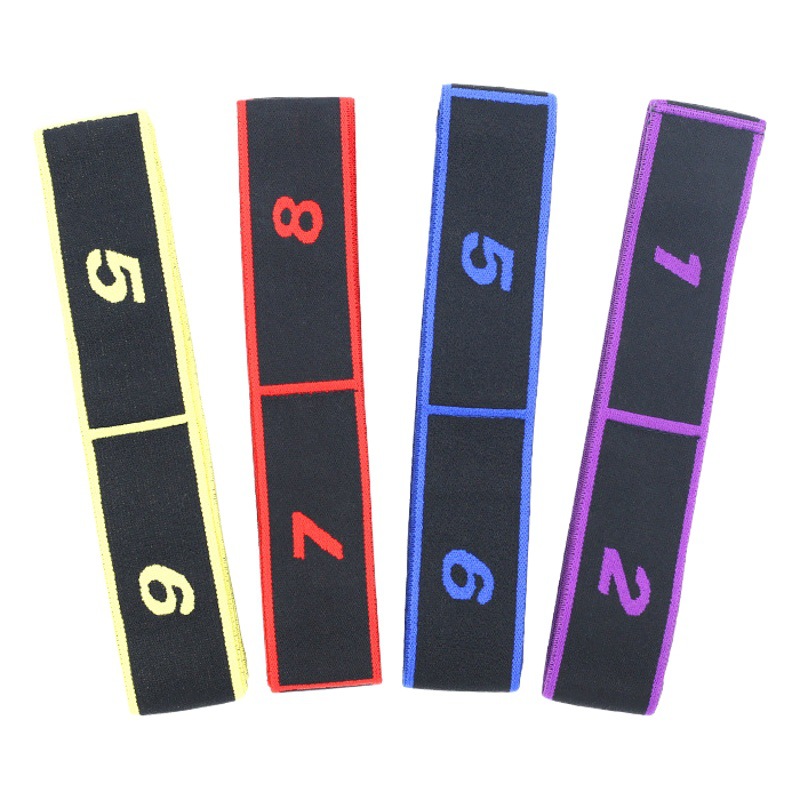 Yoga supplies multi-segment stretch band Latin dance stretch band correct posture pull Band 8 grid elastic band digital band