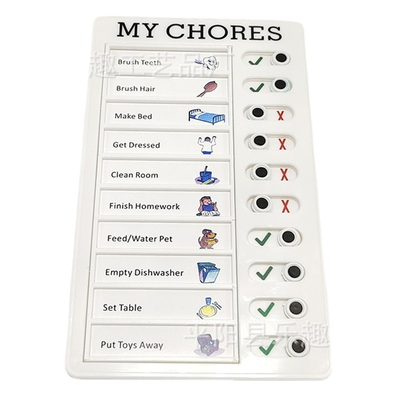 Self-Discipline Clock-In Device Rv Checklist Rv Note Message Checklist Memo Plastic Board