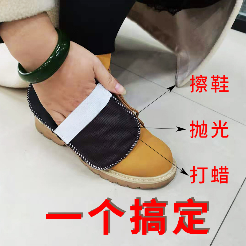 Picture of Imitation sheep plush shoe gloves manufacturers wholesale clean leather shoes car multifunctional polished gloves shoe polish shoe polish