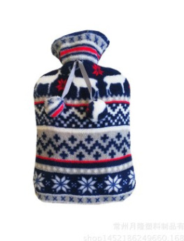 Picture of 2000ml hot water bag knitted cover large cloth cover water-filled hot water bag flannel bag super soft knitted insulation