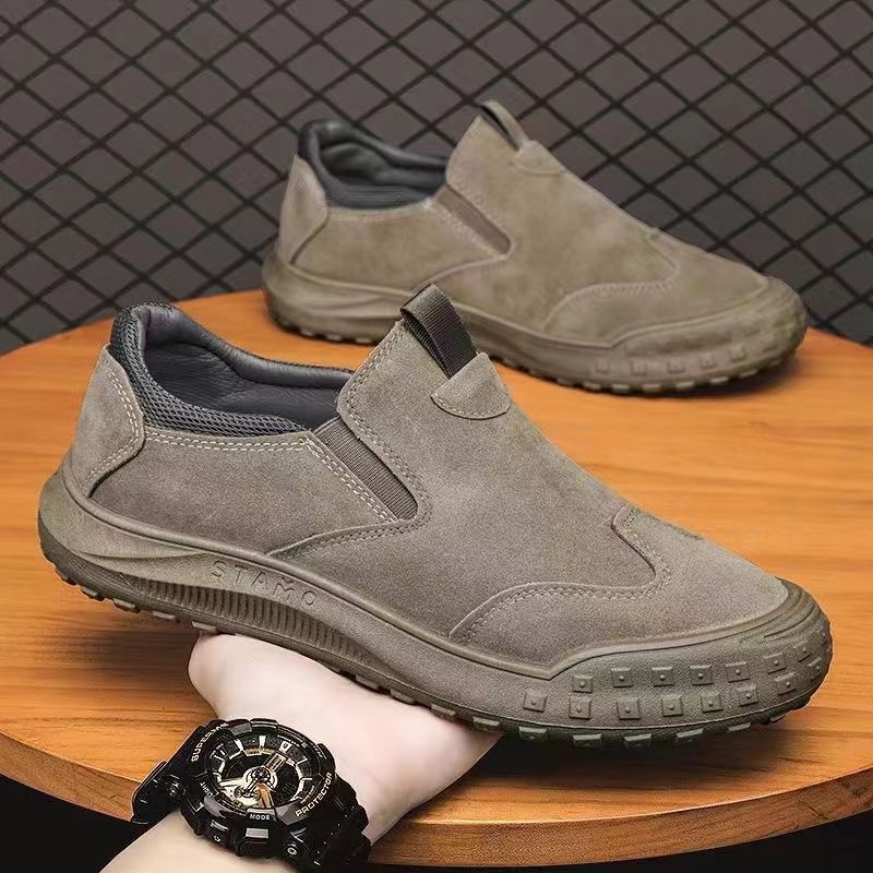Men's Shoes Casual Outer Wear Labor Protection Shoes Men's Low-top Waterproof Non-slip Wear-resistant Slip-on Lazy Outdoor Tooling Shoes
