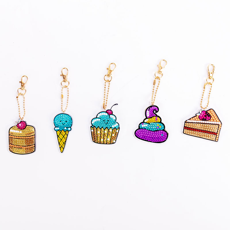 Picture of Creative DIY Keychain Diamond Painting Cartoon Bear Handmade Bag Car Decorations Small Pendant Spot Supply