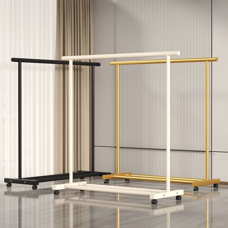Simple Clothes Drying Rack Internet Celebrity Clothes Hanger Floor-Standing Balcony Vertical Clothes Household Clothes Hanger Rack Bedroom Indoor
