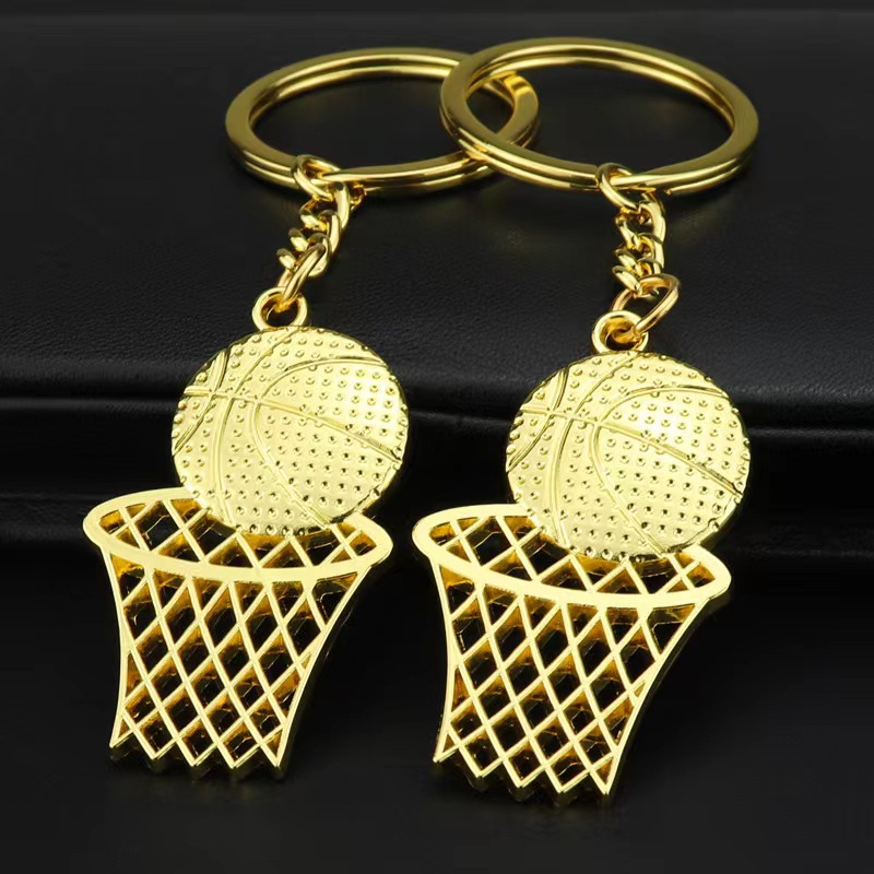 Metal Basketball Keychain NBA Basketball Team Fans Memorial Gift Basketball Pendant CBA Club Basketball Pendant