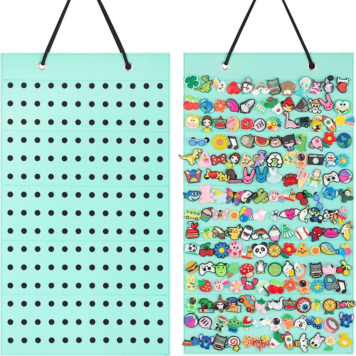 Cross-border New Felt Shoes Storage Hanging Bag Wall-mounted Hanging Display Rack 180 Card Jewelry Storage Bag