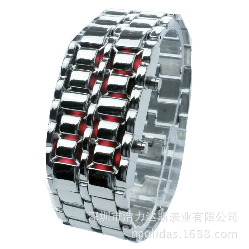 Picture of Foreign Trade Cross-Border Popular Led Lava Watch Binary Led Student Couple Watch Led Digital Watch Chain Hand