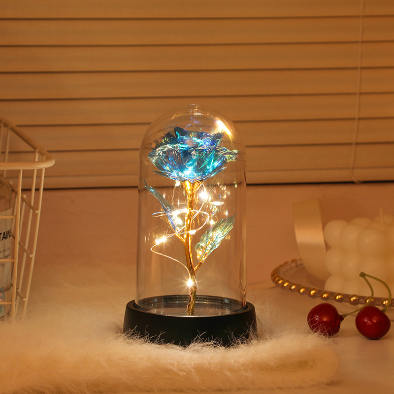Picture of Immortal bouquet rose night light ornament bedroom decoration birthday gift for girlfriend girl children student Qixi Festival