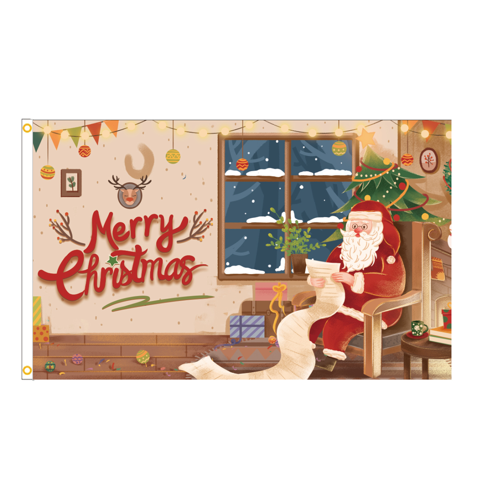 Picture of Amazon foreign trade cross-border flag Christmas indoor and outdoor polyester flag 90*150cm can be set to map