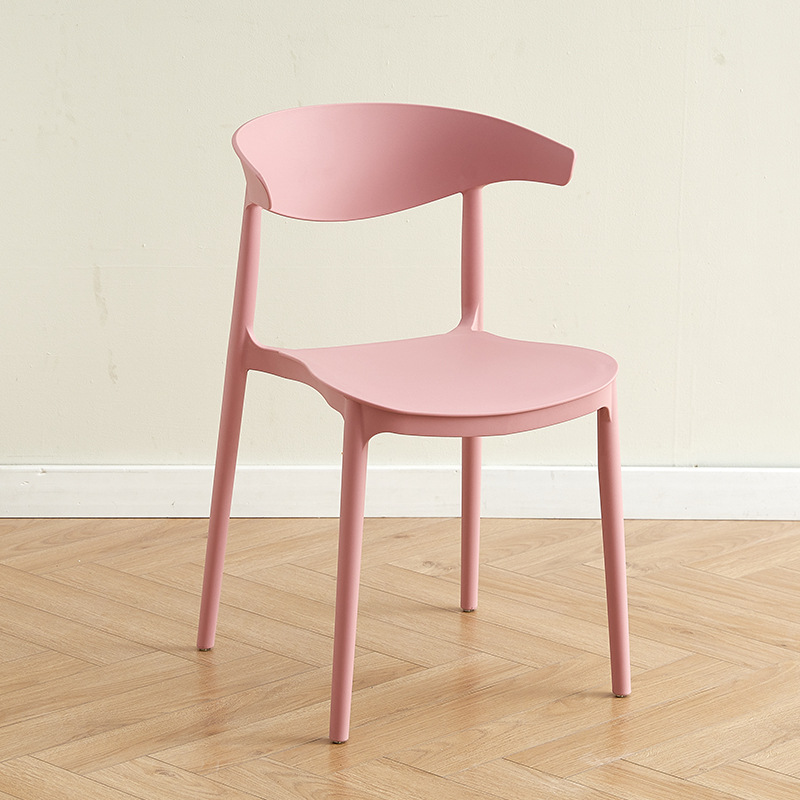Picture of Modern Simple Plastic Chair for Home Use, Adult Chair with Backrest, Horn Chair, Cafe Dining Chair, Backrest Chair, Lightweight and Durable