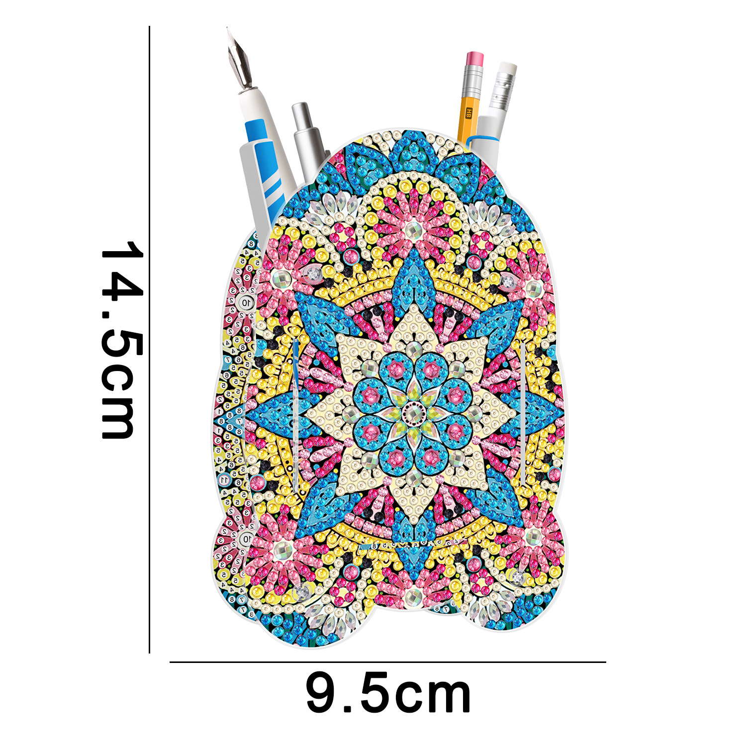 Picture of Diamond painting peripheral pen holder transparent PVC pen holder foreign trade new creative handmade stick drill desktop storage ornaments