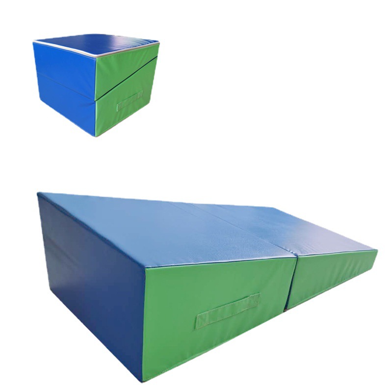 Picture of Soft Gymnastics Triangle Large Slope Early Education Kidsren's Sensory Training Equipment Soft Bag Foldableable Climbing Slide Somersault
