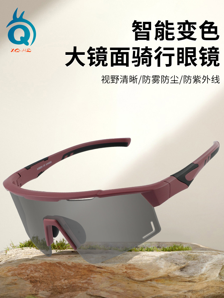 Cross-border new day and night dual-purpose anti-fog riding glasses outdoor sports marathon glasses mountain bike eye protection windproof