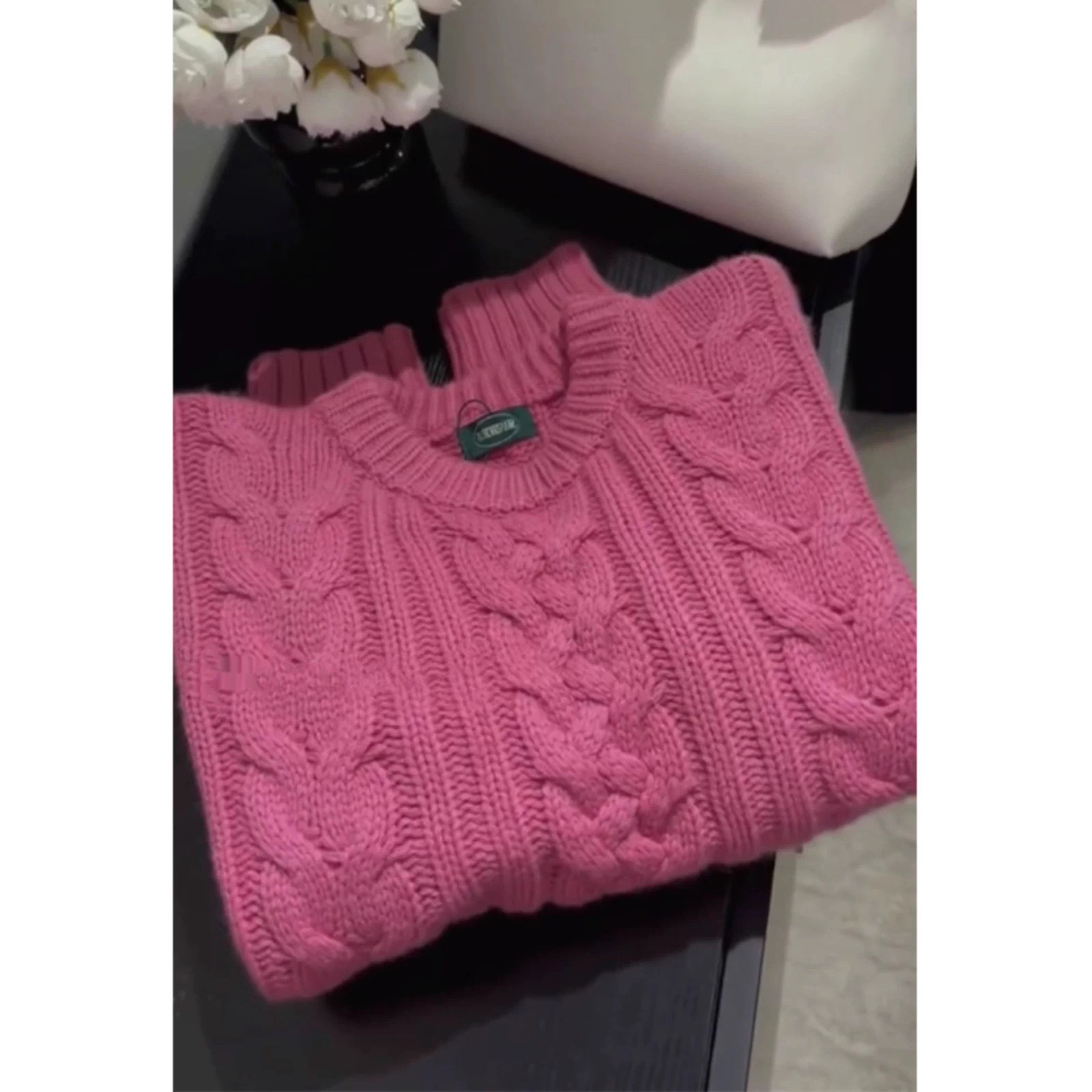 Super Nice Korean Soft Waxy Lazy Style French Style Inner Twist Sweater Women's Autumn and Winter Loose Outer Wear Knitted Sweater Top