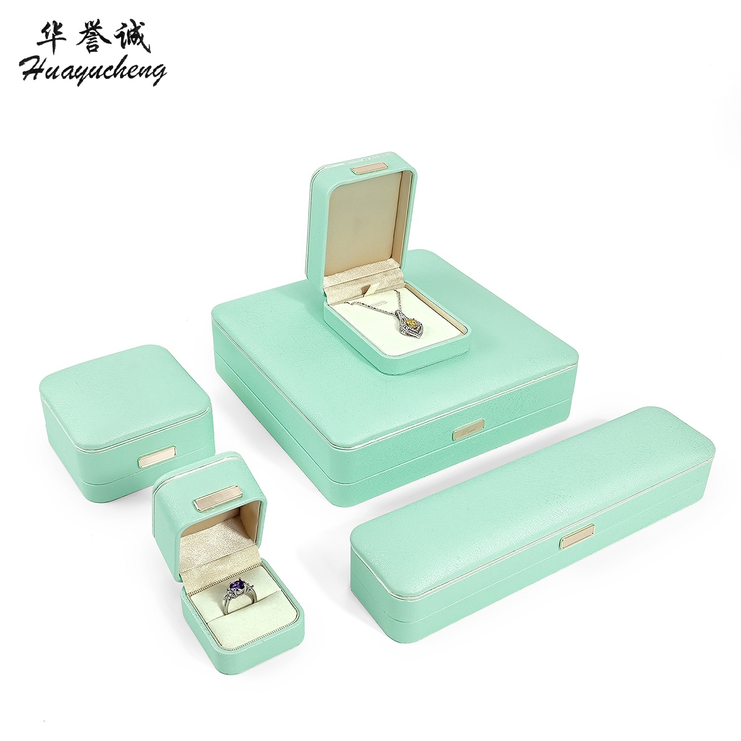 Cross Border Fashion Ins Style Leather Jewelry Box Multicolor Personalized Choice Jewelry Box Multifunctional Jewelry Packaging