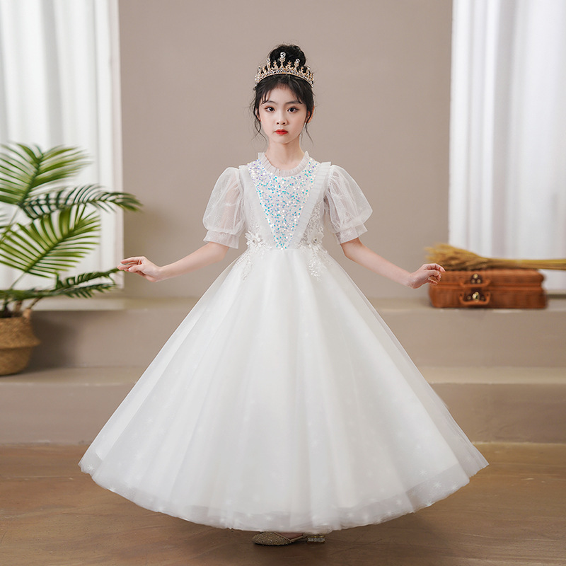 Clearance Children's Dress Princess Dress Little Host Flower Girl Wedding Girl Dress Summer Girl Evening Dress