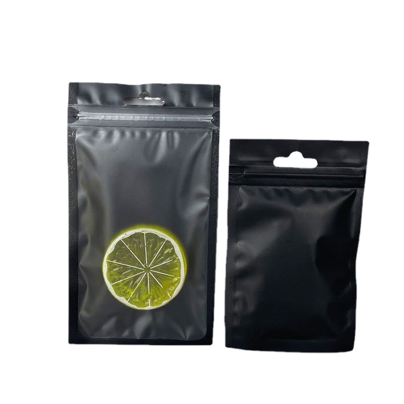 Picture of Self-sealing bag frosted color inner printing Yin and Yang bone bag translucent matte aluminum foil plastic bag mobile phone case packaging bag
