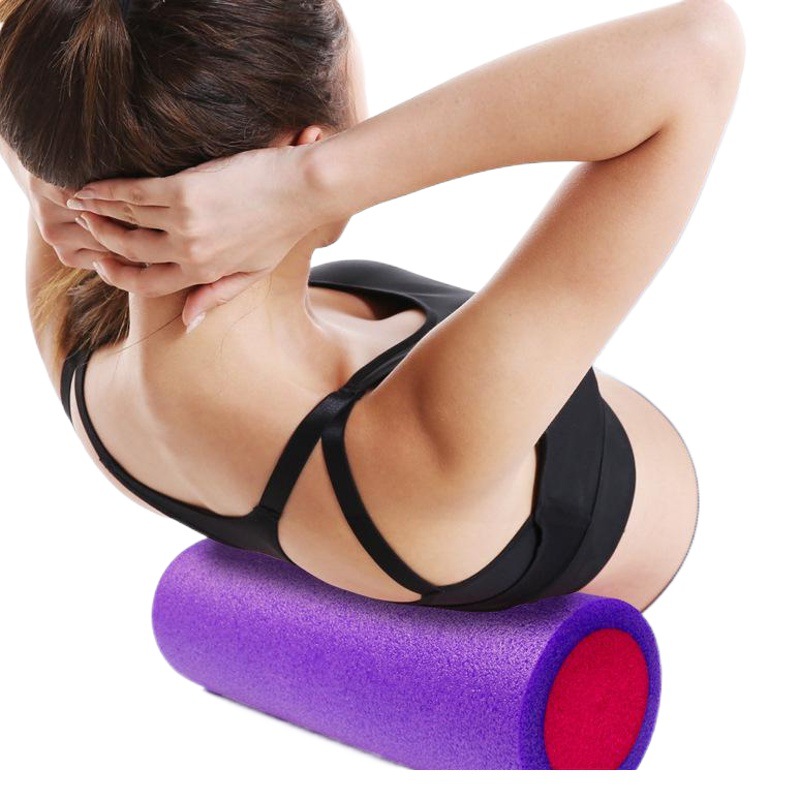 Foam shaft epe yoga column fitness muscle relaxation Roller massage stick solid glossy black and other multi-color