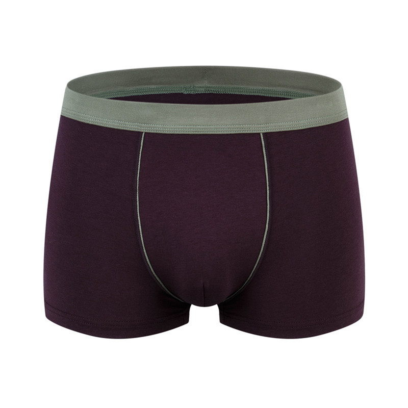 Picture of Men's cotton underwear plus size fat guy boxers breathable 3D seamless sexy youth cotton red boxers