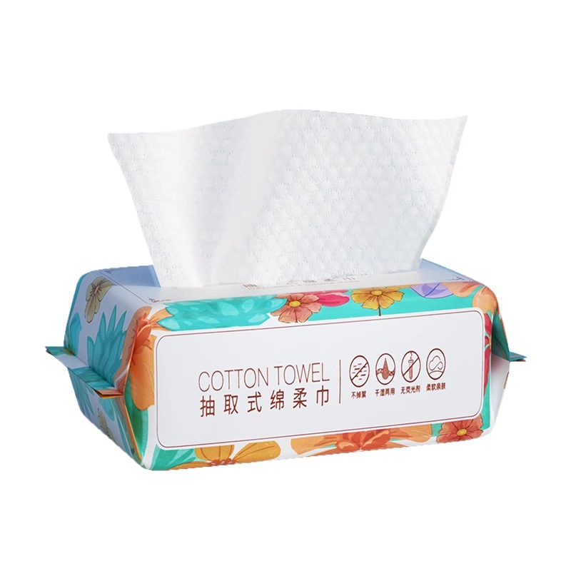 Picture of Face Wash Towel Disposable Pure Cotton Thickened Extendable Welfare Cleansing Towel Cotton Soft Towel Baby Household Face Wash Towel